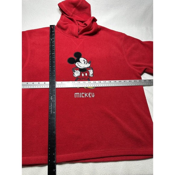 Disney Mickey Mouse Hooded Pullover Unisex Fleece Large - Minor Wear - Picture 13 of 15